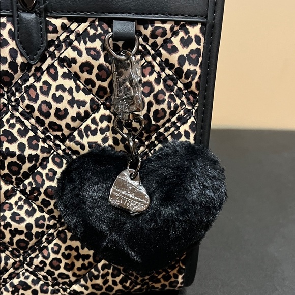 Betsey Johnson | Leopard Quilted Tote w/ Charm & Crossbody Strap